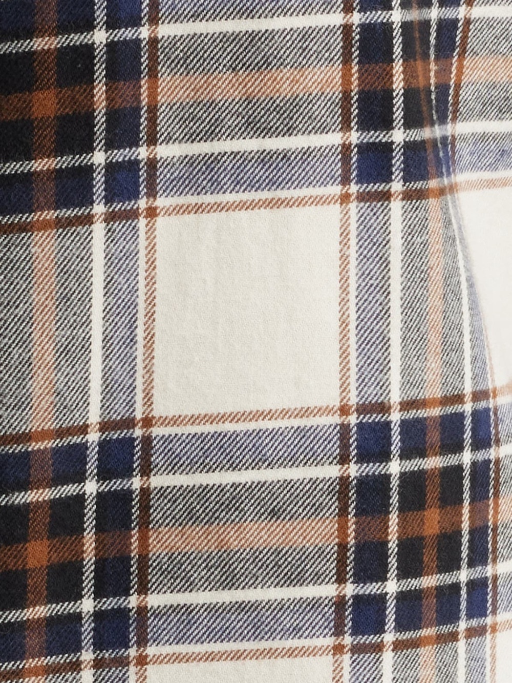 AG Men’s Small Aiden Plaid 100% Cotton Flannel Button-Up Shirt NWT Cream/Navy - Picture 5 of 16